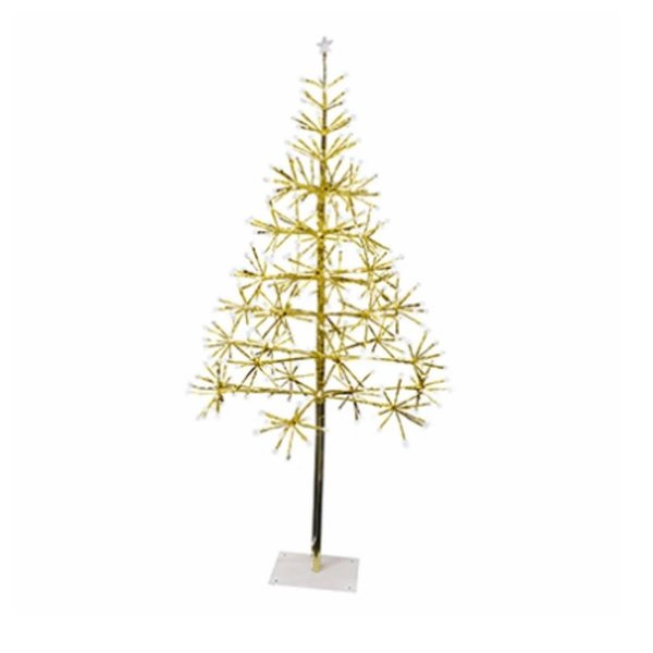 Adiciones 42 in. Christmas LED Light Burst Gold Tree, Pure White AD2060759